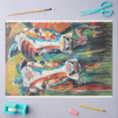 Papier Mousseline Découpage Peinture de vache épicée lunaire (Artisanat)