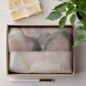 Papier Mousseline Découpage Peonines blanches et roses Aquarelle Art (Cadeau)