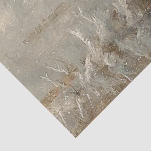 Papier Mousseline Découpage Père Noël Rudolph Scène hivernale enchan (Détail)