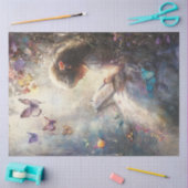 Papier Mousseline Découpage Petite fille Papillons couleur couleur W (Artisanat)