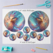 Papier Mousseline Decoupage Phoenix Art 12" rounds & 4" coasters (Artisanat)