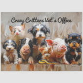 Papier Mousseline Découpage Photo d'animal pour le bureau de Vet (Recto)