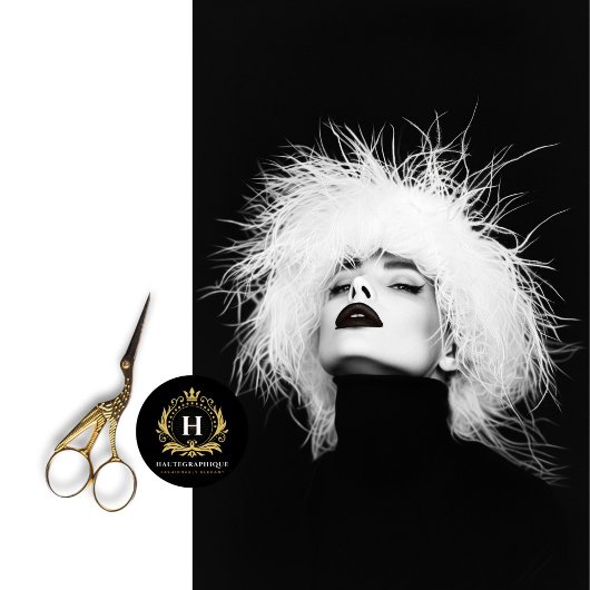 Papier Mousseline Découpage photo en noir et blanc haute mode