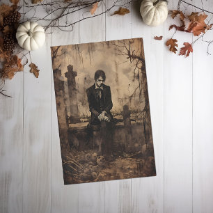 Papier Mousseline Découpage photo Vampire vintage