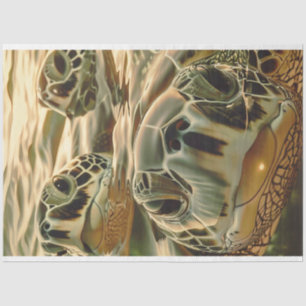 Papier Mousseline Découpage Photographie de tortue de mer