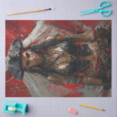 Papier Mousseline Découpage Pirate Girl Black Tricorn (Artisanat)