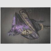 Papier Mousseline Découpage Pirate gothique Tricorne Casquette viole (Recto)