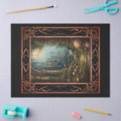 Papier Mousseline Découpage Pittoresque de fleurs gothiques encadrée (Artisanat)