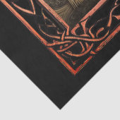 Papier Mousseline Découpage Pittoresque de fleurs gothiques encadrée (Détail)