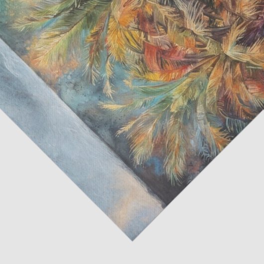 Papier Mousseline Découpage plage de palmiers Abstraits (Détail)