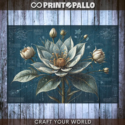 Papier Mousseline Découpage - Plan d'une fleur-