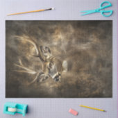 Papier Mousseline Découpage Portrait de cerfs sauvages (Artisanat)