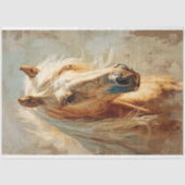 Papier Mousseline Découpage Portrait de cheval Palomino (Recto)