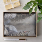 Papier Mousseline Découpage Portrait Enfant et Kitten (Cadeau)