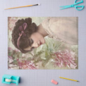 Papier Mousseline Découpage Portrait vintage (Artisanat)