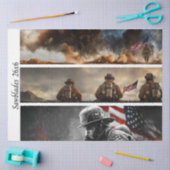 Papier Mousseline Decoupage Proud Firefighters American Flag  (Artisanat)