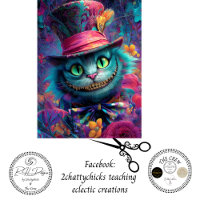 Découpage Psychedelique Chat de Cheshire Fantastiq