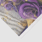 Papier Mousseline Découpage Purple Lady Day of Dead Tradition (Détail)