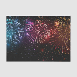 Papier Mousseline Découpage Rainbow Fireworks