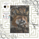 Papier Mousseline Découpage Red Fox Steampunk