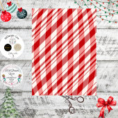 Papier Mousseline Decoupage Red White Peppermint Background