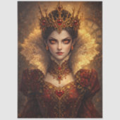 Papier Mousseline Decoupage Regal Crimson Monarch Ruby Portrait (Recto)