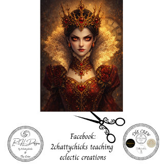 Papier Mousseline Decoupage Regal Crimson Monarch Ruby Portrait