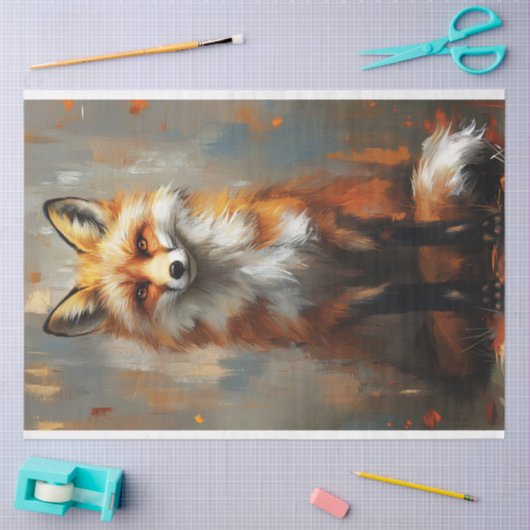 Papier Mousseline Découpage Regal Fox (Artisanat)