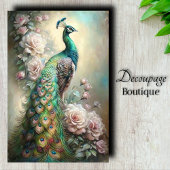 Papier Mousseline Découpage Regal Peacock