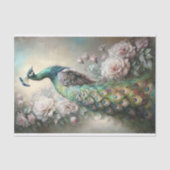 Papier Mousseline Découpage Regal Peacock (Recto)