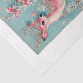 Papier Mousseline Découpage Renard de Noël rose 4 Designs (Détail)