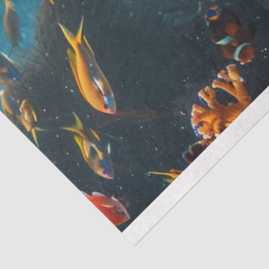 Papier Mousseline Découpage Requin Océan Eau Monde (Détail)