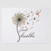 Papier Mousseline Découpage Respirer le Dandelion avec des papillons (Recto)