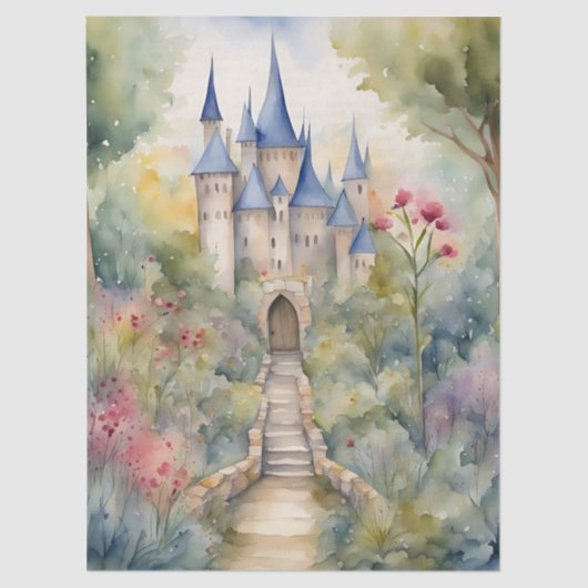 Papier Mousseline Decoupage Retro Fairytale Castle (Recto)