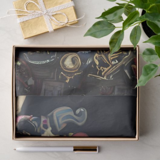 Papier Mousseline Découpage robotique en chef africain (Cadeau)