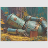 Papier Mousseline Découpage Robotique Humanoïaque Steampunk (Recto)