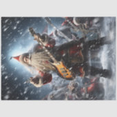 Papier Mousseline Découpage Rock N Roll Santa Claus (Recto)