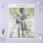 Papier Mousseline Decoupage Rock N Roll Star Retro 16x20 Canvas (Artisanat)