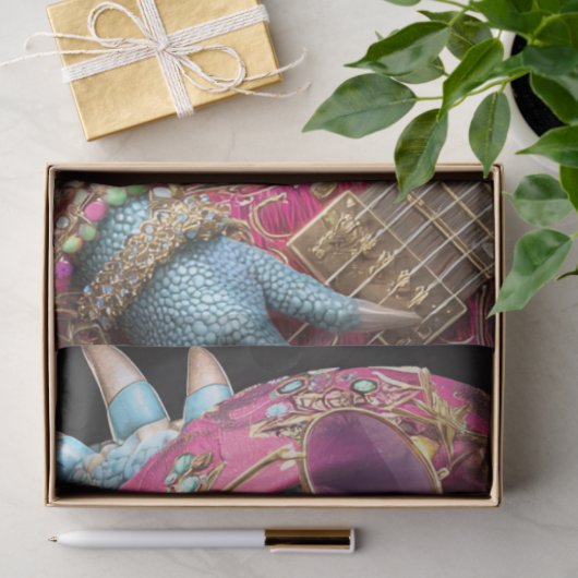 Papier Mousseline Decoupage Rockstar Chameleon Fur Feather Funk Band (Cadeau)