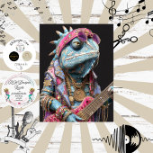 Papier Mousseline Decoupage Rockstar Chameleon Fur Feather Funk Band