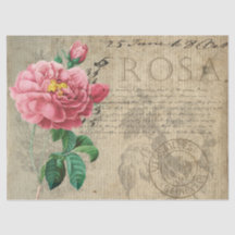 Découpage rose