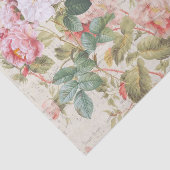 Papier Mousseline Découpage Rose antique & papier Tissu rose (Détail)