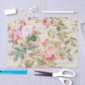 Papier Mousseline Découpage Rose antique & papier Tissu rose (Artisanat)