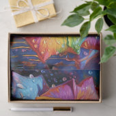 Papier Mousseline Découpage Rose arc-en-ciel 3d (Cadeau)