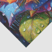 Papier Mousseline Découpage Rose arc-en-ciel 3d (Détail)