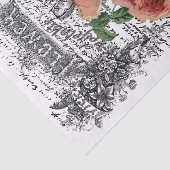 Papier Mousseline Découpage Rose du jardin de fleurs (Détail)