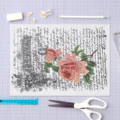 Papier Mousseline Découpage Rose du jardin de fleurs (Artisanat)