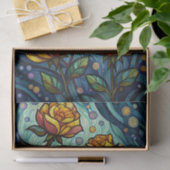 Papier Mousseline Découpage Rose en verre tendu (Cadeau)