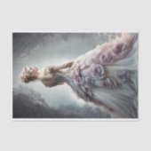 Papier Mousseline Découpage Rose éthéré (Recto)