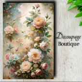 Papier Mousseline Découpage rose Garden Dream